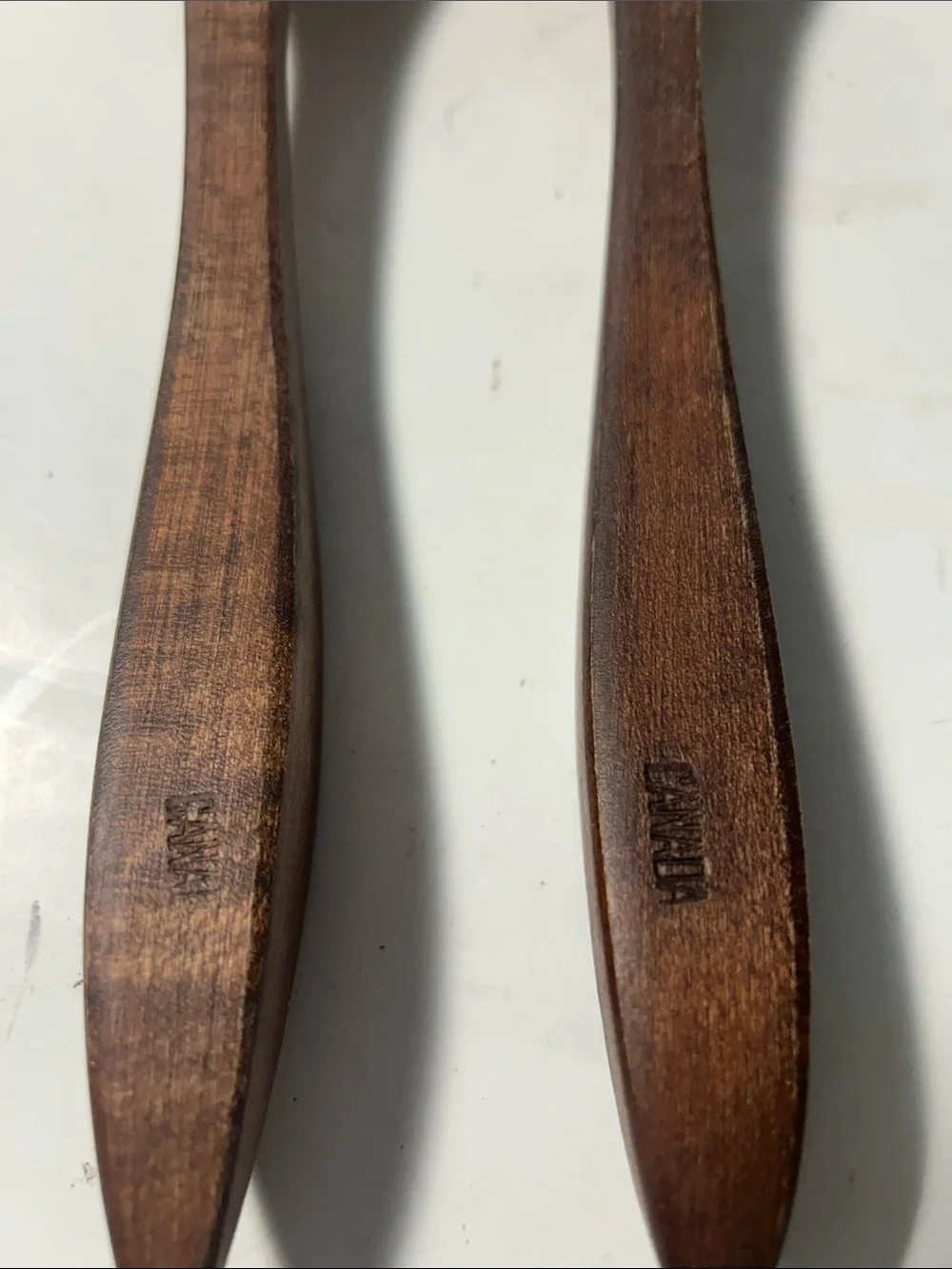 Wooden Salad Serving Set - Brown Vintage